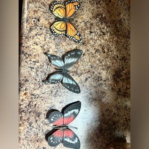 butterfly wall decorations (3pc)